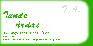 tunde ardai business card